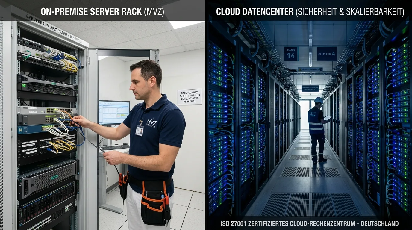 Cloud oder eigener Server? Praxis-IT 2026 entscheiden